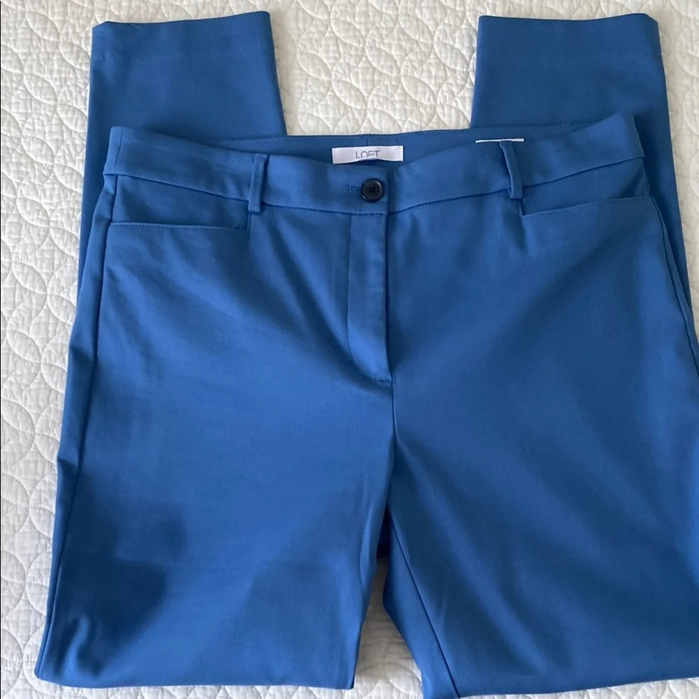 LOFT bundle of two 14T pants in blue  and rust colors - Picture 2 of 9
